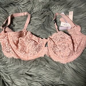 Unlined Pink Lace Victoria’s Secret Bra